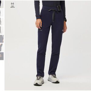 FIGS High Waisted Yola Skinny Navy Scrub Pants, XS Petite, Good Used Condition